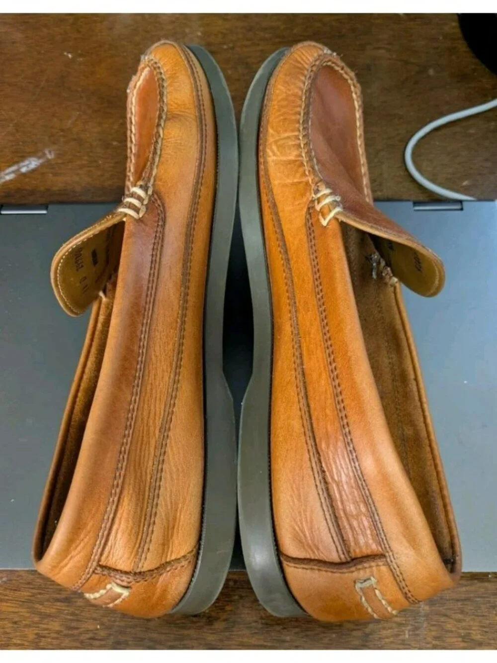 L.L. Bean Casco Bay Moc Loafers Brown Leather Slip On Casual Shoes Mens Sz 11 D